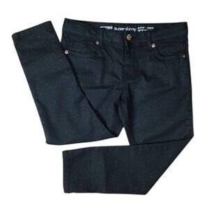 Gymboree Girls Black Sparkle Super Skinny Jeans – Size 6 Plus